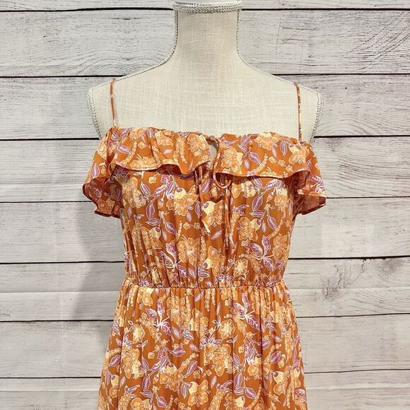 J Crew Tiered Maxi Dress Painted Block Print Size XXS Sleeveless New Floral - Picture 4 of 13
